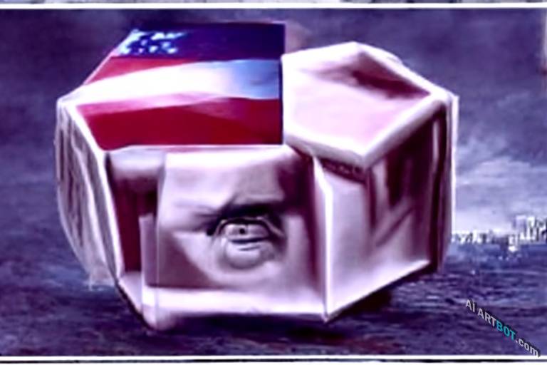 A cube, American propaganda
