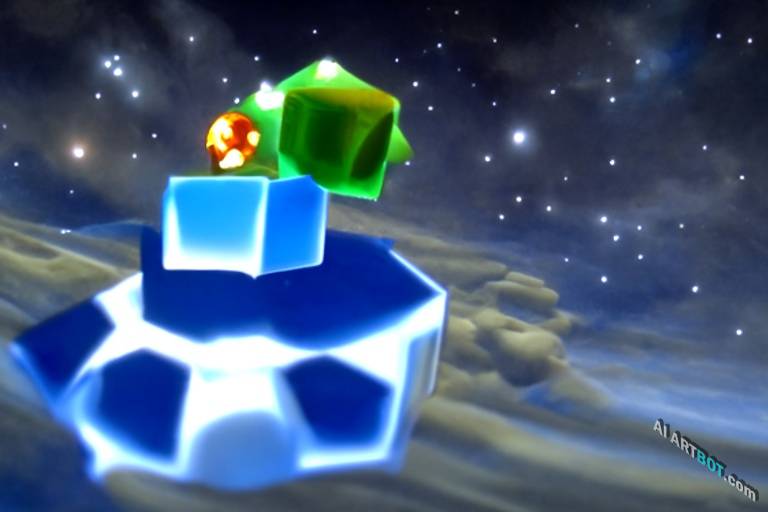 A cube, Super Mario Galaxy gameplay