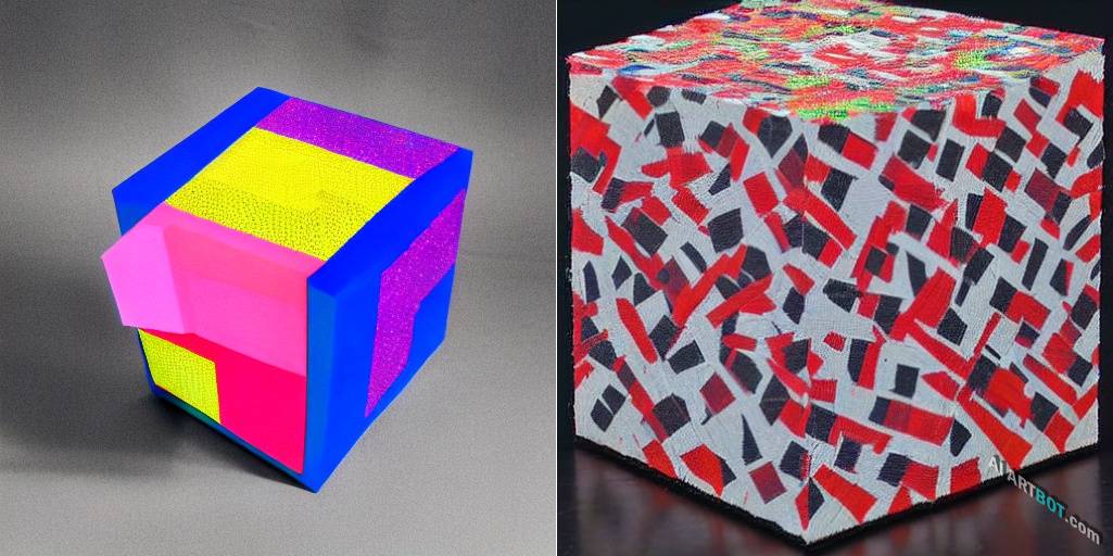 A cube by Miriam Schapiro