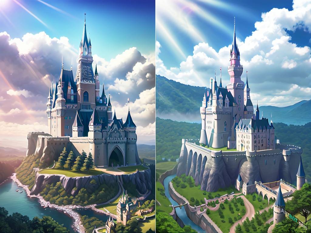 A view of castles - Model : Kenshi
