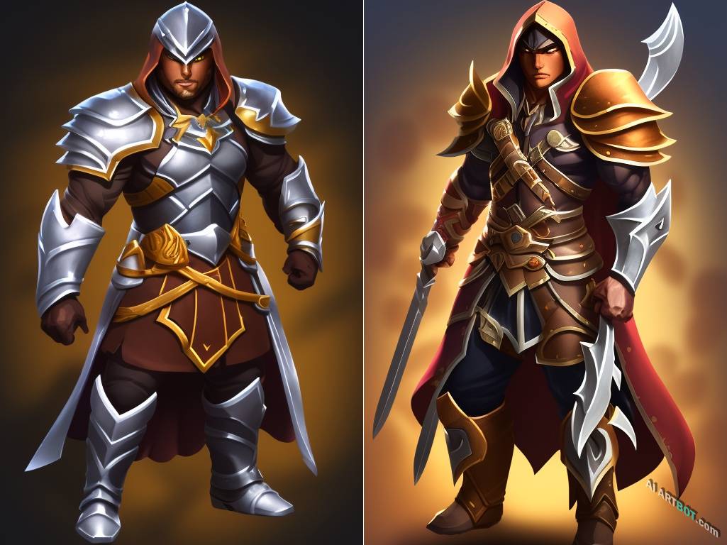 A handsome male warrior - Model : Handpainted RPG Icons
